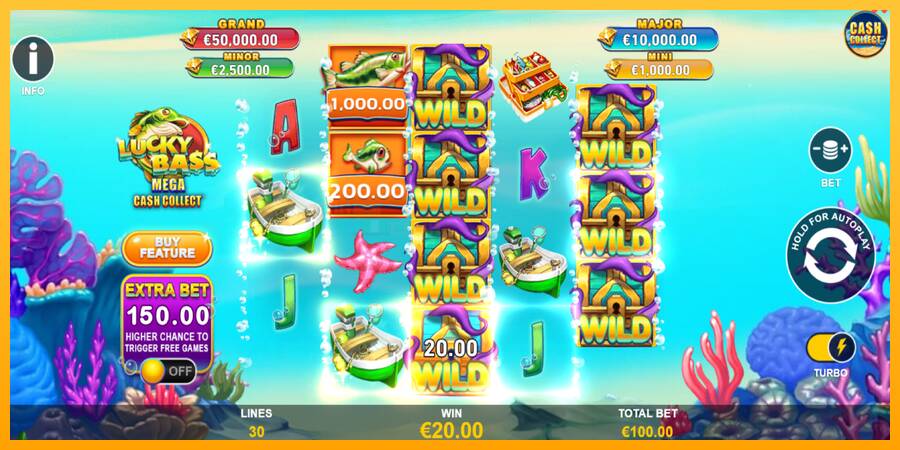 Lucky Bass Mega Cash Collect игрална машина за пари, снимка 4