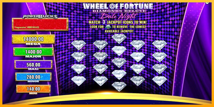 PowerBucks Wheel of Fortune Diamonds Deluxe Date Night игрална машина за пари, снимка 4