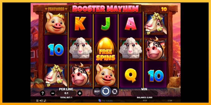 Rooster Mayhem игрална машина за пари, снимка 2