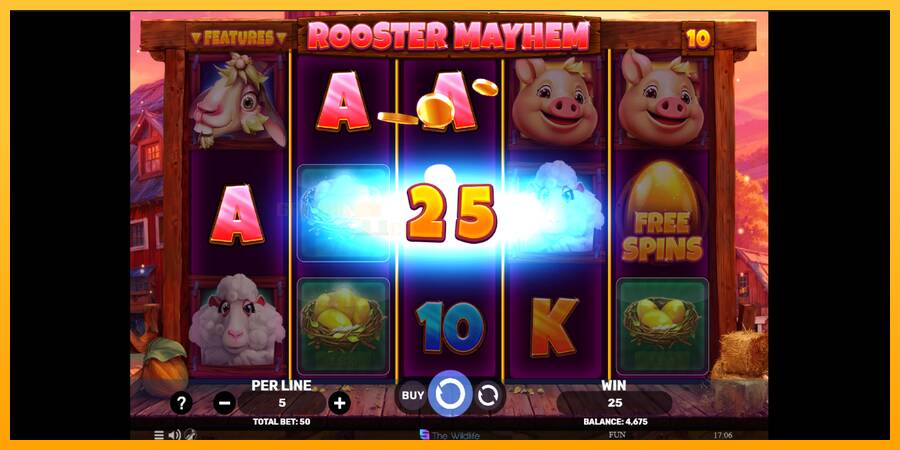 Rooster Mayhem игрална машина за пари, снимка 3