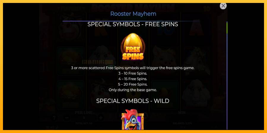 Rooster Mayhem игрална машина за пари, снимка 5