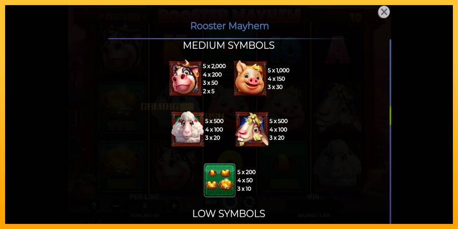 Rooster Mayhem игрална машина за пари, снимка 6