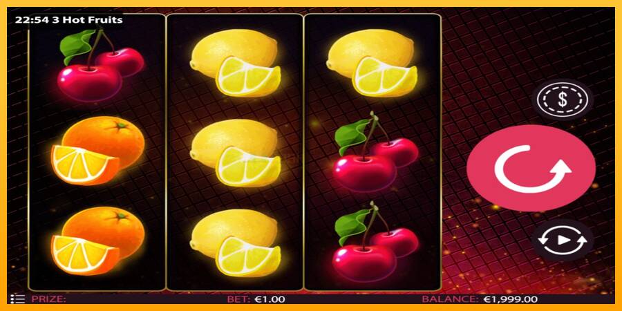 3 Hot Fruits игрална машина за пари, снимка 2