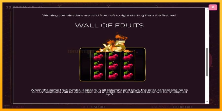 3 Hot Fruits игрална машина за пари, снимка 5