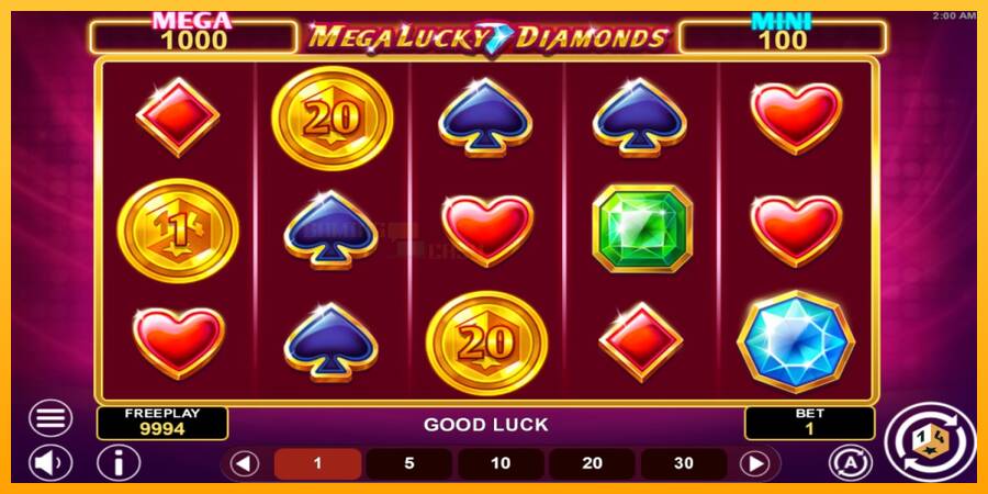 Mega Lucky Diamonds Hold & Win игрална машина за пари, снимка 2