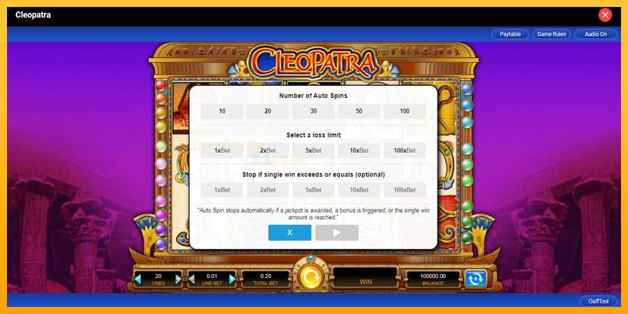 Cleopatra игрална машина за пари, снимка 2