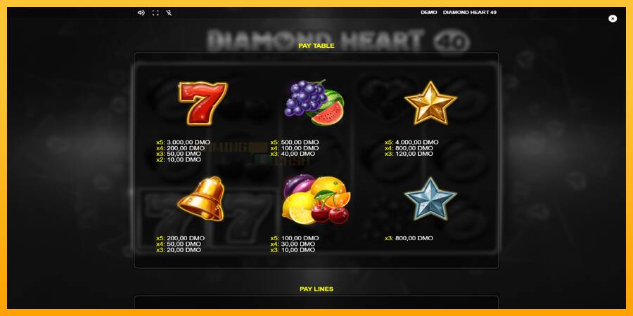 Diamond Heart 40 игрална машина за пари, снимка 5