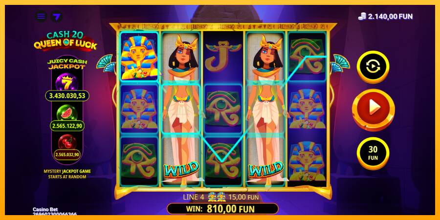 Cash 20 Queen of Luck игрална машина за пари, снимка 4