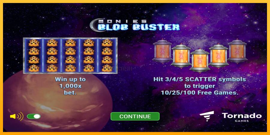 Monies Blob Buster игрална машина за пари, снимка 1