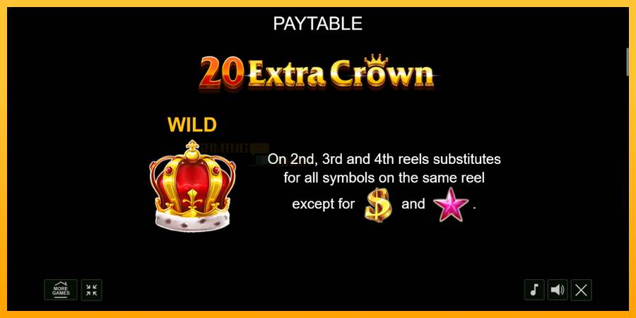 20 Extra Crown игрална машина за пари, снимка 5