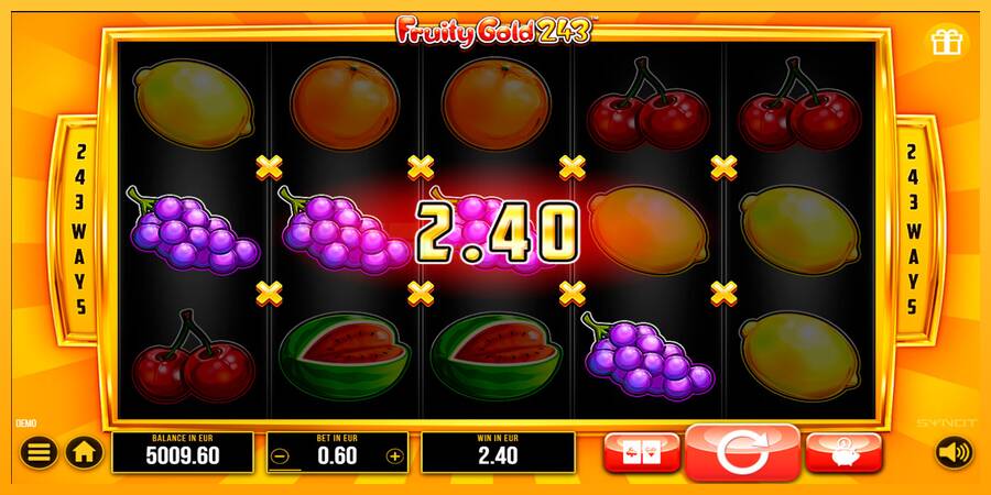 Fruity Gold 243 игрална машина за пари, снимка 2