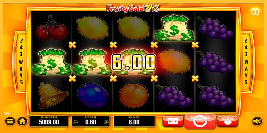 Fruity Gold 243 игрална машина за пари, снимка 4