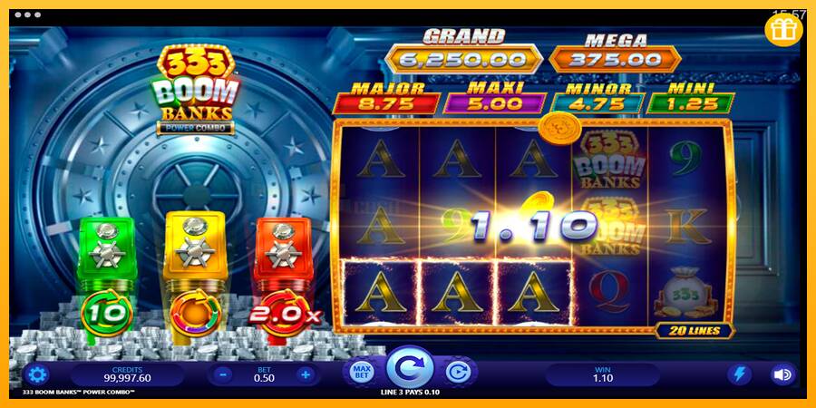 333 Boom Banks Power Combo игрална машина за пари, снимка 2