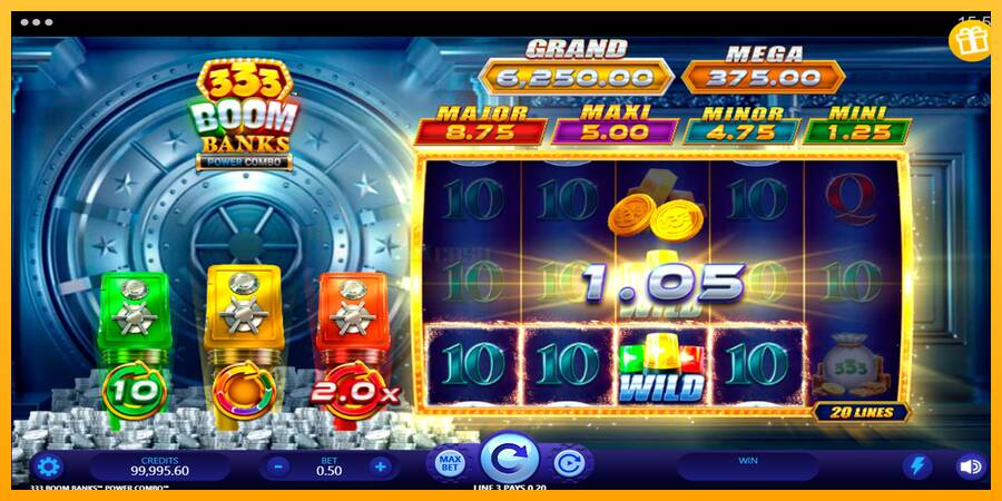 333 Boom Banks Power Combo игрална машина за пари, снимка 3