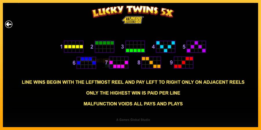 Lucky Twins 5X 4Tune Reels игрална машина за пари, снимка 7