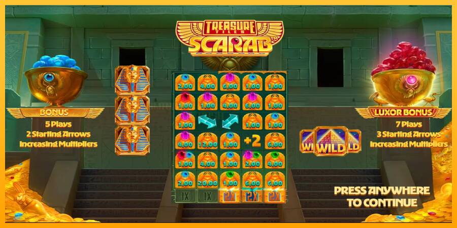 Treasure Tiles Scarab игрална машина за пари, снимка 1