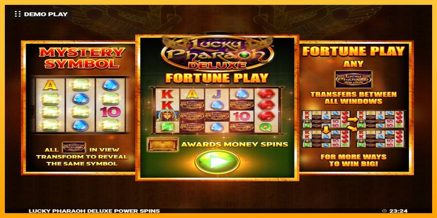 Lucky Pharaoh Deluxe Fortune Play игрална машина за пари, снимка 1