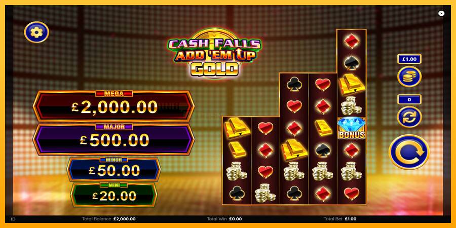 Cash Falls: Add Em Up Gold игрална машина за пари, снимка 2