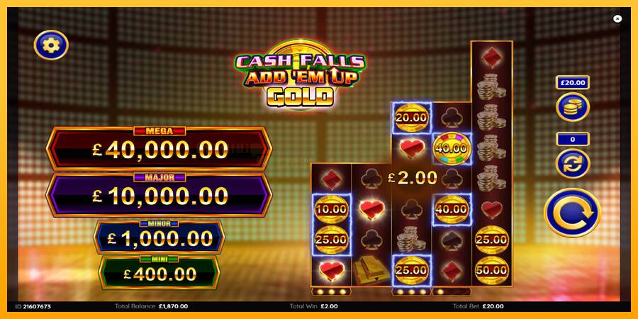 Cash Falls: Add Em Up Gold игрална машина за пари, снимка 4