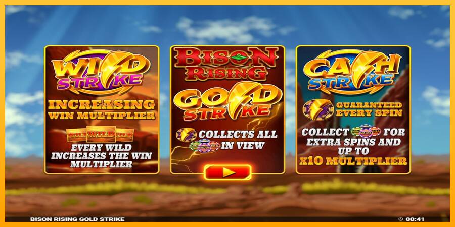 Bison Rising Gold Strike игрална машина за пари, снимка 1