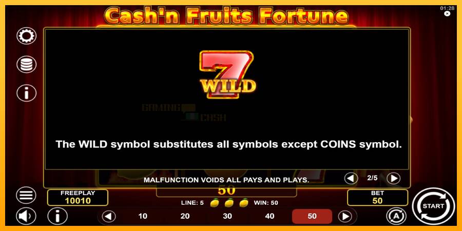 Cashn Fruits Fortune игрална машина за пари, снимка 6