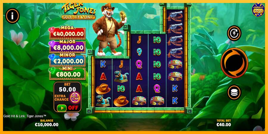 Gold Hit & Link: Tiger Jones игрална машина за пари, снимка 2