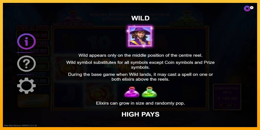 Wild Wild Wynmor игрална машина за пари, снимка 5