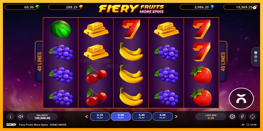 Fiery Fruits More Spins игрална машина за пари, снимка 1