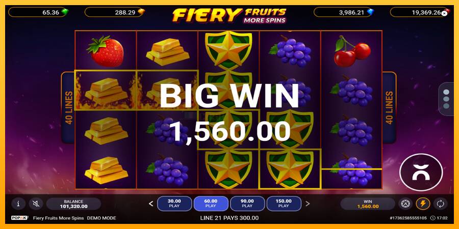 Fiery Fruits More Spins игрална машина за пари, снимка 2