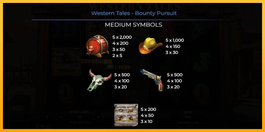 Western Tales - Bounty Pursuit игрална машина за пари, снимка 6