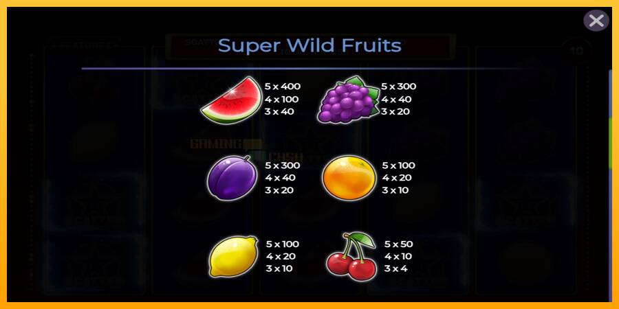 Super Wild Fruits игрална машина за пари, снимка 4