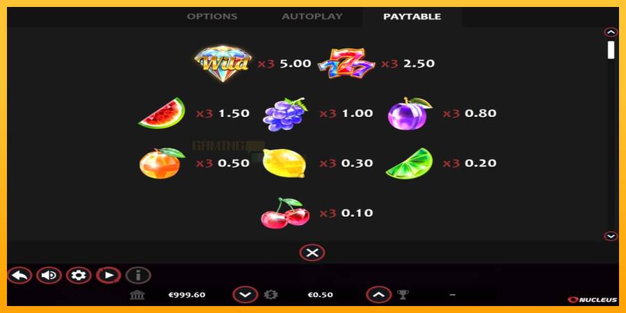 Diamond Fruit Deluxe игрална машина за пари, снимка 3