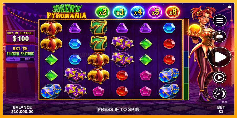 Jokers Pyromania игрална машина за пари, снимка 2