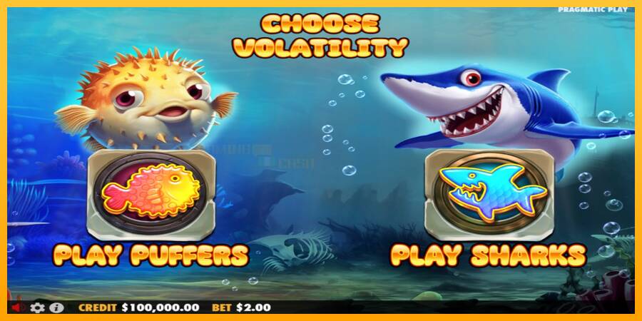 Puffers Vs Sharks игрална машина за пари, снимка 1