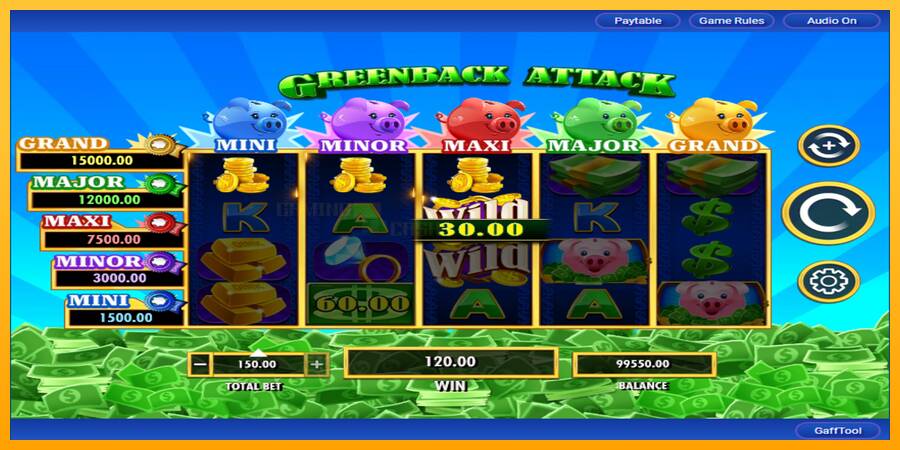 Greenback Attack игрална машина за пари, снимка 3