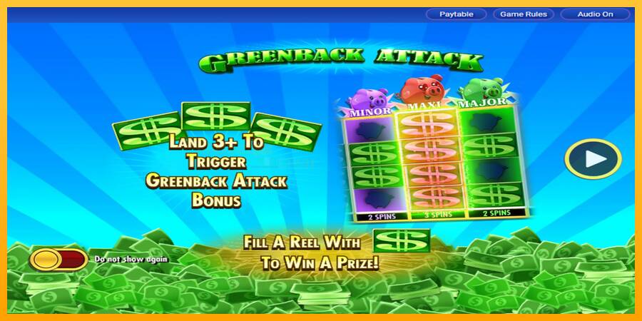 Greenback Attack игрална машина за пари, снимка 4