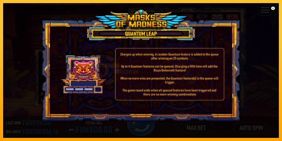 Masks of Madness игрална машина за пари, снимка 7