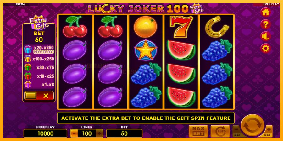 Lucky Joker 100 Extra Gifts игрална машина за пари, снимка 2