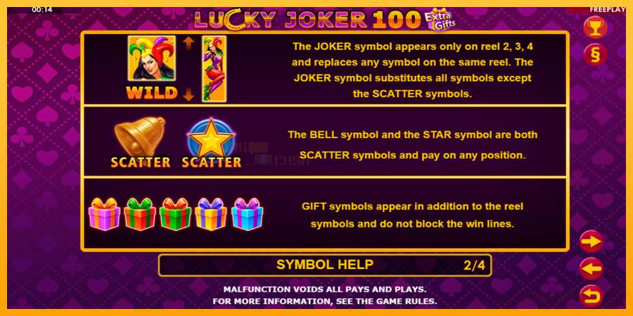 Lucky Joker 100 Extra Gifts игрална машина за пари, снимка 7