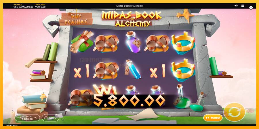 Midas Book of Alchemy игрална машина за пари, снимка 4