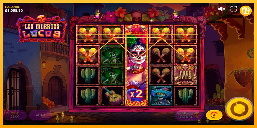 Los Muertos Locos игрална машина за пари, снимка 3