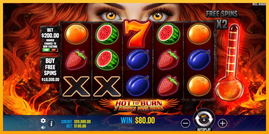 Hot to Burn - 7 Deadly Free Spins игрална машина за пари, снимка 3