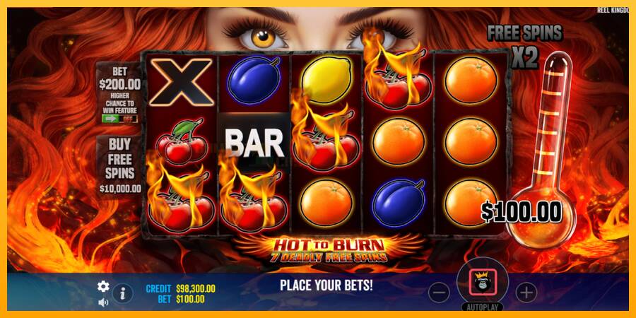 Hot to Burn - 7 Deadly Free Spins игрална машина за пари, снимка 4