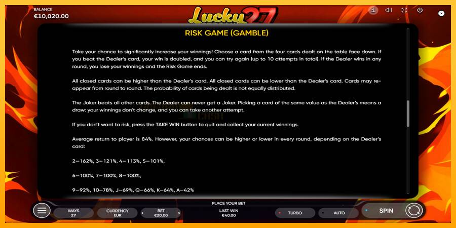 Lucky Streak 27 игрална машина за пари, снимка 6