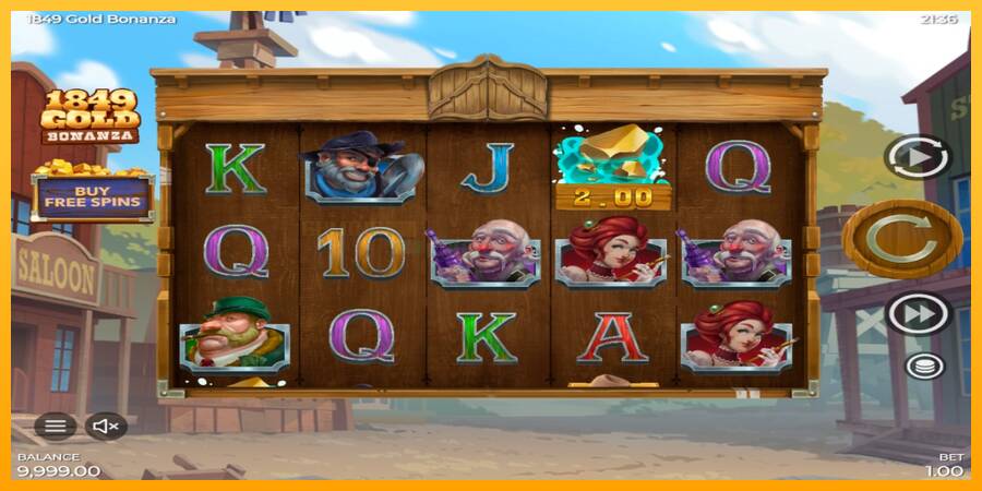 1849 Gold Bonanza игрална машина за пари, снимка 2