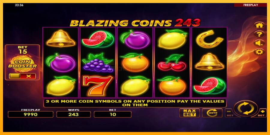 Blazing Coins 243 игрална машина за пари, снимка 2