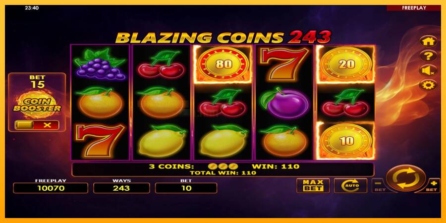 Blazing Coins 243 игрална машина за пари, снимка 3