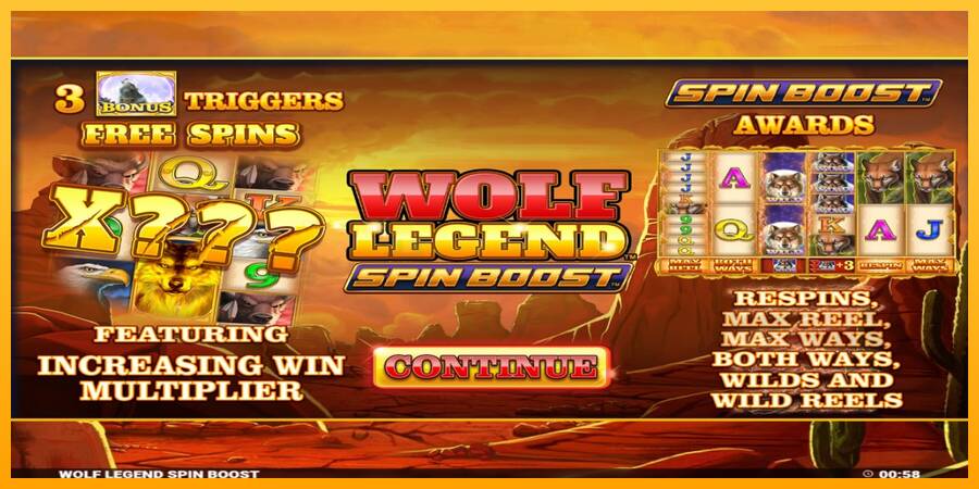 Wolf Legend Spin Boost игрална машина за пари, снимка 1