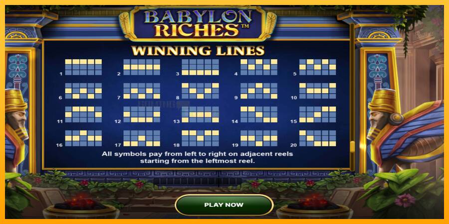 Babylon Riches игрална машина за пари, снимка 5