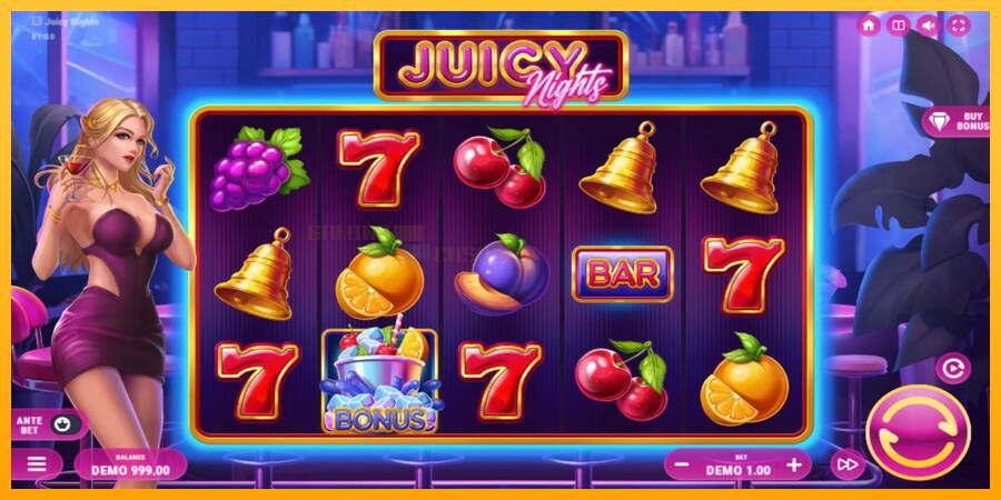 Juicy Nights игрална машина за пари, снимка 2